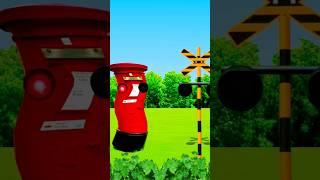 Nice railroad crossing with letter box#railroadcrossing #animation #funny #dance