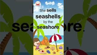 Seashells | Tongue Twister | How fast can you say? | #shorts #seashell #繞口令 #tonguetwisters