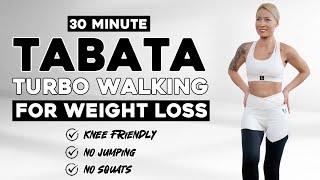 30 MIN TABATA WALKING WORKOUT Steady State Cardio For Weight Loss Knee Friendly No Jumping