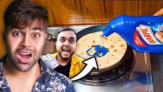 Worst Indian Food Vloggers Ft. B.Tech Pani Puri Wali  | DhiruMonchik