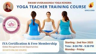 Online Yoga Teacher Training Course #yogateachertraining  #yttc #ttc  #teachertrainingcourse #svyk