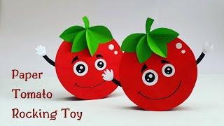 How To Make Easy Paper Tomato Toy  For Kids / Nursery Craft Ideas / Paper Craft Easy / KIDS crafts