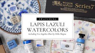 Genuine Lapis Lazuli Watercolors, including Fra Angelico Blue Watercolor by Della Magna Watercolors