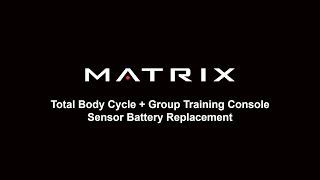 Total Body Cycle + Group Training Console - Sensor Battery Replacement