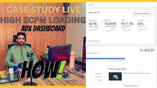 Full Case Study of 1434$ make in 1 day on adx dashboard programmatic channel with high ECPM