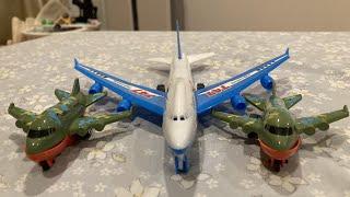 Airplane TOY review, Police car, and 3 big aircraft