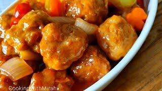 How To Make Sweet And Sour Chicken Meatballs/So Moist  And Tasty Chicken Meatballs!