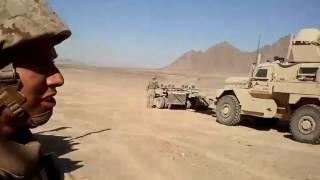 Marines Recover British MRAP hit with IED