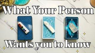 What They Want You To KnowPick a Card Love Tarot Reading