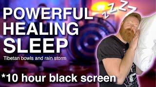 Deep Nervous System Healing | Tibetan Bowls and Rain Sounds To Sleep To