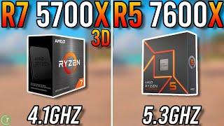 Ryzen 7 5700X3D vs Ryzen 5 7600X - 1080p/1440p/4K