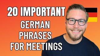 20 Important German Expressions: Business German Vocabulary