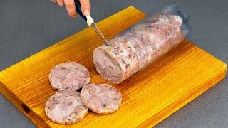 Hausgemachte Salami, hergestellt in einer Plastikflasche. Sie werden nie wieder Salami kaufen!