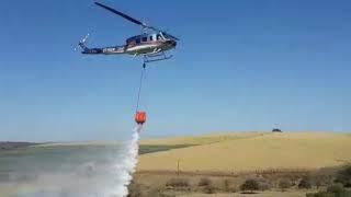 Testing of Cloudburst 1200 litre fire bucket in South Africa under their recently CoA’d UH1