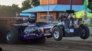 Wild Truck Pulling 2024: Super Modified 2wd Trucks from Dayton, OH Montgomery County Fair OSTPA pull