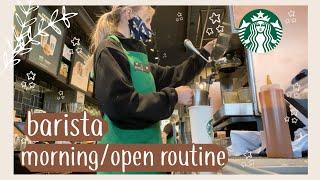 Come to work with me at Starbucks: Opening Shift! *Drive Thru Store*