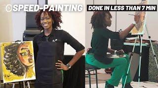 Speed painting black woman in network statewide talent show | full video | live performance | 7 min