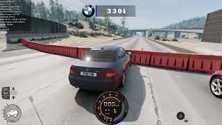 200-0 kmh BMW brake Test - 318i vs 330i vs M3 E92 vs M3 GTS vs M3 E92 Race Spec #beamng #shorts