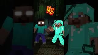Herobrine vs Steve who is strongest! With God Skin? #minecraft #mcpe #shorts #viral #despacito #vs