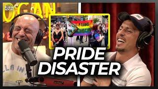Joe Rogan Can’t Stop Laughing at LGBT vs. Pro-Palestine Standoff at Pride Parade