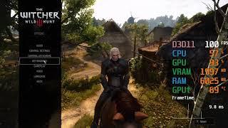 AMD Radeon RX 5500 XT -- AMD Ryzen 3 3200G -- The Witcher 3 Wild Hunt FPS Test