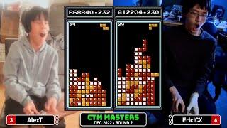 THIS SHOULD BE IMPOSSIBLE! Alex T, Eric | Rd 2 | Classic Tetris Monthly Masters