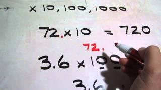 Multiplication trick with 10, 100, 1 000