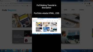 Create personal portfolio website just using HTML and CSS