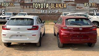 Toyota Glanza 2023  Base vs Top | E vs V - Detailed Comparison! (Invest wisely)