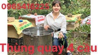 Thùng quay mật 4 cầu ong nội hàn tĩnh điện chắc chắn phục vụ mùa mật 2022 lh 0965416225