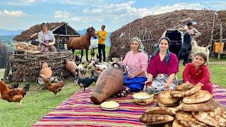 Exploring Nomadic Life in Iran: Preparing Butter and Baking Bread