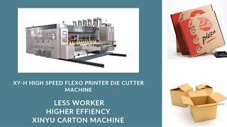 automatic carton box flexo print die cutting slotting machine