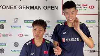 German Open 2023: Post match interview with Huang Dong Ping and Feng Yan Zhe