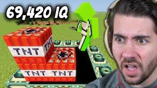 Reacting To Dream's 5,000 IQ Minecraft Plays!