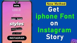 How to Get iphone font on Instagram story 2024