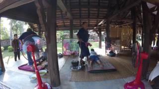 Thaïlande 2016 - Massage du Nord de la Thaïlande par les pieds et le feu