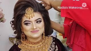 bridal hairstyle  tutorial || Nadia's Makeover