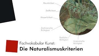 Fachvokabular Kunst: Die sechs Naturalismuskriterien