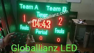 Globallianz LED Basketball Scoreboard Display | Sports Scoreboard