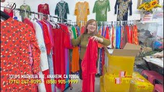 Vlog 328: VỀ HÀNG MỚI CHO KỊP TẾT - KHUI 8 THÙNG 14/1/2025 #dungcaliusa #aodai