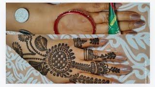 #easytutorial hennawith matchstick & bangle#easymehndi#henna#viralvideo#youtube#backhandmehndi 