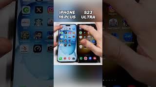 iPhone 15 Plus vs Samsung S23 Ultra  Mid-Range vs Premium #shorts