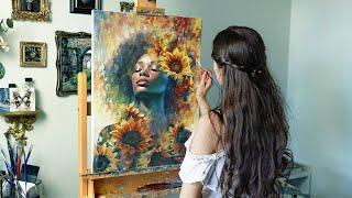 I almost gave up on this artwork.. | Oil Painting Time Lapse