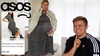 HUSBAND BUYS MY MATERNITY OUTFITS *THIRD TRIMESTER* | James and Carys