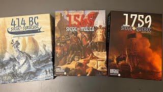 New Arrivals - Worthington Games’ Great Sieges system (414 Syracuse, 1565 Malta, 1759 Quebec)