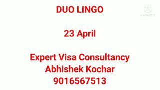 Duo Lingo - 23 April - live speaking