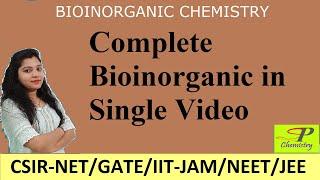 Complete Bioinorganic Chemistry for CSIR-NET | GATE | MSc