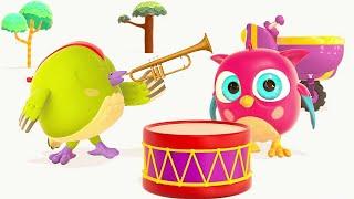 Совеня Хоп Хоп вчить музичні інструменти. Розвиваючі відео для дошкільнят