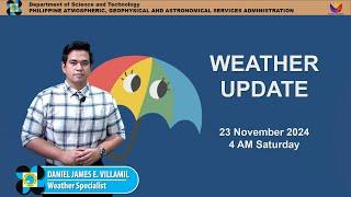 Public Weather Forecast issued at 4AM | November 23, 2024 - Saturday