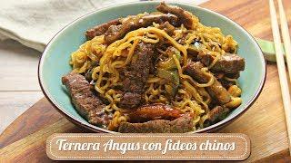 TERNERA ANGUS CON FIDEOS CHINOS